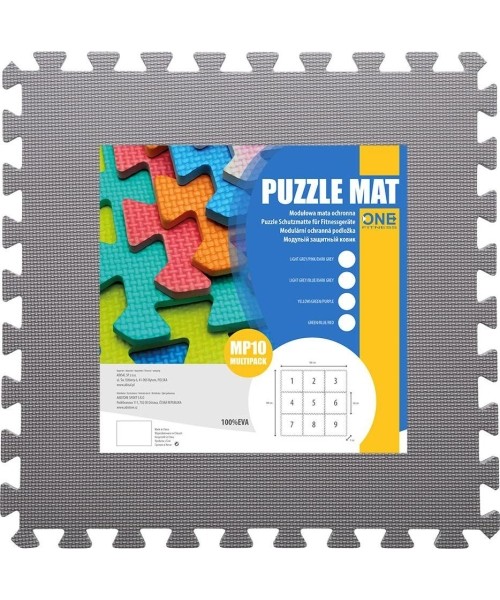 Protective Mat One Fitness MP-10, 60x60x1cm, 9pcs.