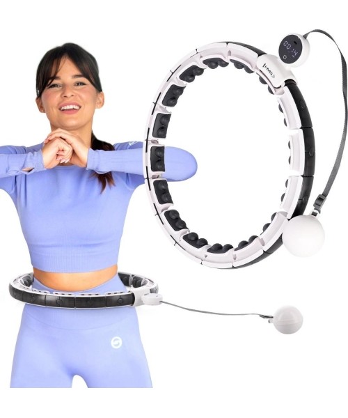 HHM16 HULA HOOP WHITE MAGNETIC WITH WEIGHT + COUNTER HMS
