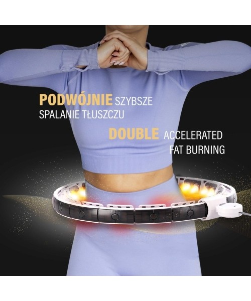 HHM16 HULA HOOP WHITE MAGNETIC WITH WEIGHT + COUNTER HMS