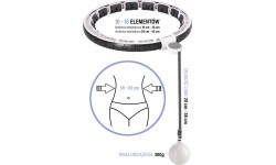 HHM16 HULA HOOP WHITE MAGNETIC WITH WEIGHT + COUNTER HMS