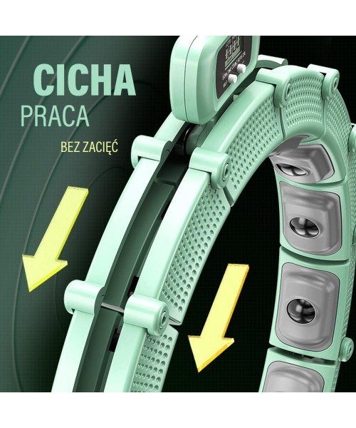 HHM14 HULA HOOP GREEN MAGNETIC WITH WEIGHT + COUNTER HMS