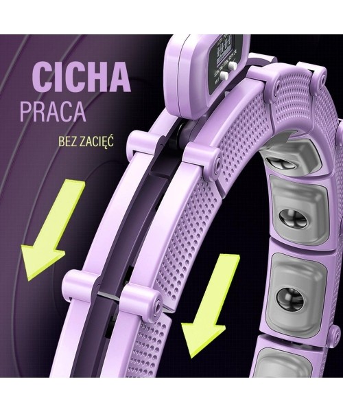 HHM14 HULA HOOP VIOLET MAGNETIC WITH WEIGHT + COUNTER HMS