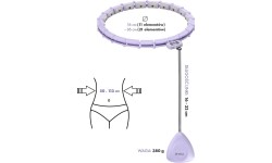 HHM14 HULA HOOP VIOLET MAGNETIC WITH WEIGHT + COUNTER HMS