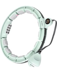HHM13 HULA HOOP GREEN MAGNETIC WITH WEIGHT + COUNTER HMS