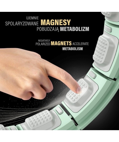 HHM13 HULA HOOP GREEN MAGNETIC WITH WEIGHT + COUNTER HMS