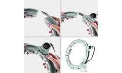 HHM13 HULA HOOP GREEN MAGNETIC WITH WEIGHT + COUNTER HMS