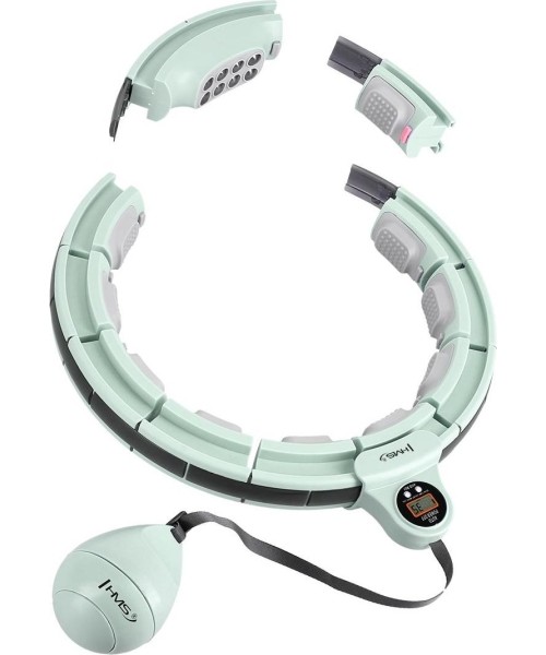 HHM13 HULA HOOP GREEN MAGNETIC WITH WEIGHT + COUNTER HMS