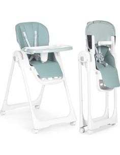 Feeding chair height adjustment eco leather straps double tray