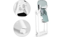 Feeding chair height adjustment eco leather straps double tray