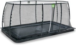 EXIT Dynamic maapinnaga trampoliin 305x519 cm turvavõrguga, must