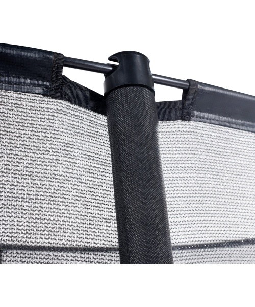 EXIT Dynamic ground level trampoline 305x519cm with safety net - black