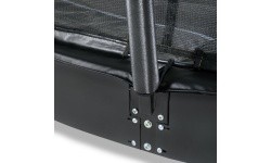 EXIT Dynamic maapinnaga trampoliin 305x519 cm turvavõrguga, must