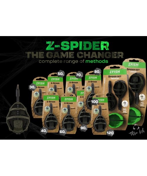 ZFISH Method Feeder Spider Large Set 70,80g + Mould