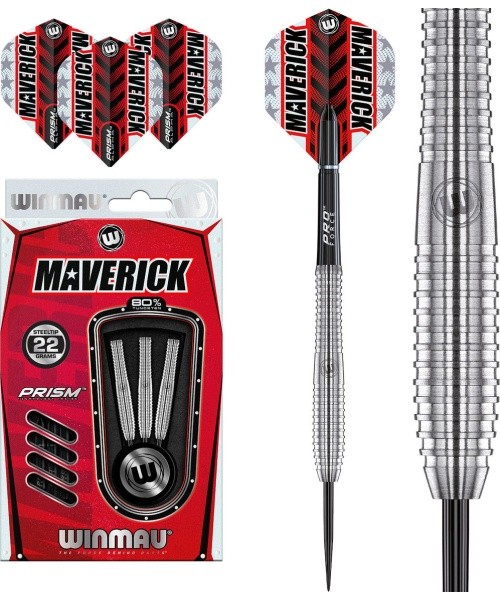 Winmau Maverick 80% tungsten steel tip darts