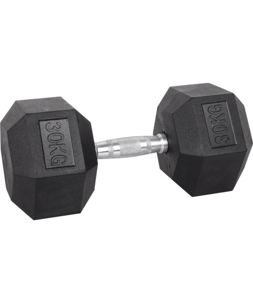 Kuusnurkne hantel inSPORTline Hexsteel 30 kg
