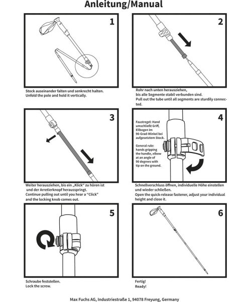 Aluminium Trekking Poles FoxOutdoor Haidel