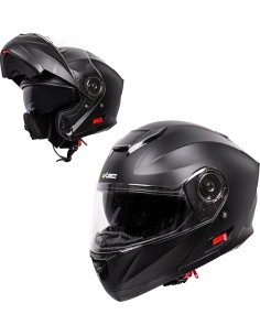 Flip-Up Motorcycle Helmet W-TEC Cullo - Matt Black
