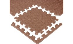 Puzzle mat inSPORTline Famkin (12 tiles, 18 edges) - Mocha mousse