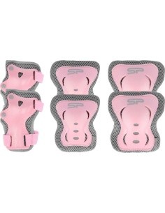 A set of pink children's/youth pads (for knees, wrists and elbows) Spokey SHIELD