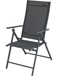 Folding garden chair PULA dark grey