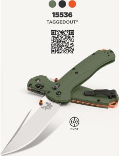 Benchmade 15536 TAGGEDOUT nuga, OD Green G10, CPM-S45VN