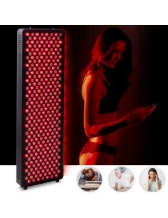 Red LED Light Therapy Panel inSPORTline Tugare - Black