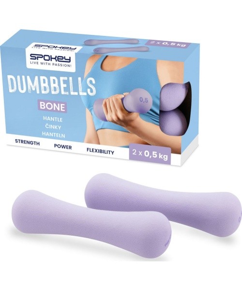 Set of neoprene dumbbells Spokey BONE 2x 0,5 kg