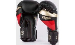 Venum Elite Boxing Gloves - Black/Gold/Red