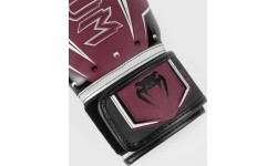 Venum Elite Evo Boxing Gloves - Burgundy/Silver