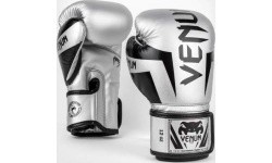 Venum Elite Boxing Gloves - Silver/Black