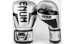 Venum Elite Boxing Gloves - Silver/Black