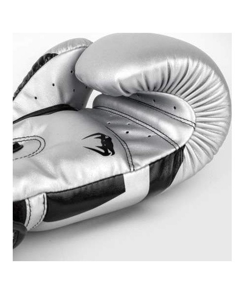 Venum Elite Boxing Gloves - Silver/Black