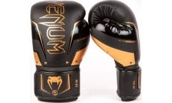 Venum Elite Evo poksikindad, must/pronks