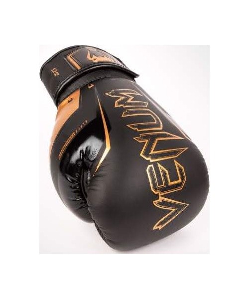 Venum Elite Evo Boxing Gloves - Black/Bronze