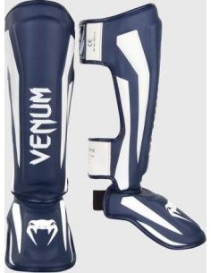 Shin Guards Venum Elite Standup - White/Navy Blue