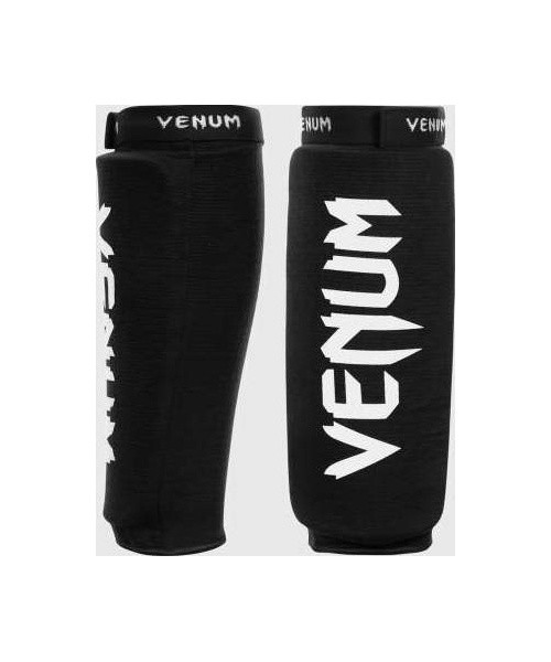 Venum Kontact Shin Guards Without Foot - Black