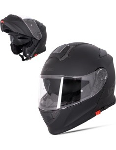 Flip-Up Motorcycle Helmet W-TEC Venero - Magic Matt Black