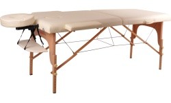 Massage Table inSPORTline Taisage 2-Piece Wooden - Cream Yellow