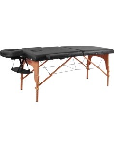 Massage Table inSPORTline Taisage 2-Piece Wooden - Black