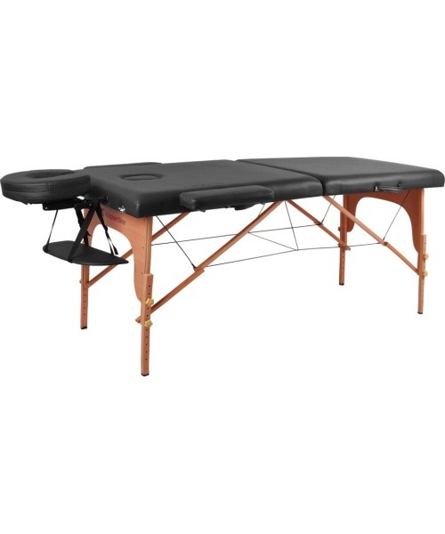 Massage Table inSPORTline Taisage 2-Piece Wooden - Black