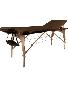 Massage Table inSPORTline Japane 3-Piece Wooden - Brown