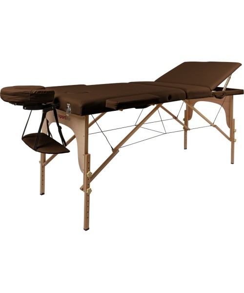 Massage Table inSPORTline Japane 3-Piece Wooden - Brown