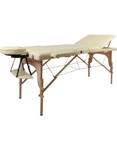 Massage Table inSPORTline Japane 3-Piece Wooden - Cream Yellow