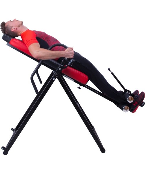 Heated inversion Table inSPORTline Inverso Heaty - Black/Red