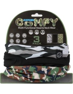 Universal Multi-Functional Neck Warmer Oxford Comfy 3-Pack - Camouflage