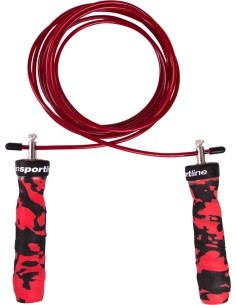 Adjustable Length Jump Rope With Bearings inSPORTline Jumpkamu - Red Camu
