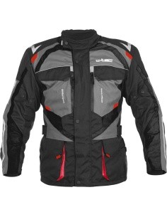 Meeste mootorratta jope W-Tec Burdys Evo - Must, hall, punane