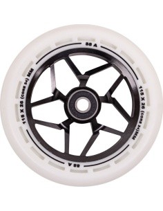Tõukeratta rattad LMT L, 115 mm, ABEC-9 laagritega - Must/valge