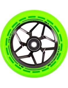 Scooter Wheels LMT L, 115mm, w/ ABEC, 9 Bearings - Black / Green