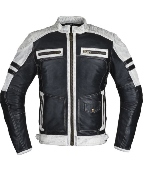 Men’s Leather Jacket W-TEC Esbiker - Black